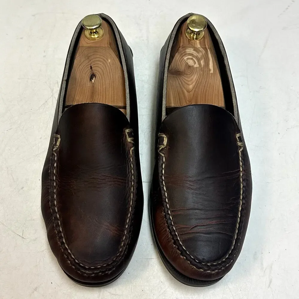 VGUC Oak Street Bootmakers Slip Moc Dark Brown Chromexcel Made in USA 11 D